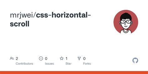 GitHub mrjwei/csshorizontalscroll