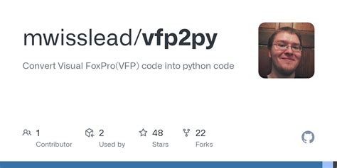 GitHub mwisslead/vfp2py Convert Visual FoxPro(VFP) code into python code