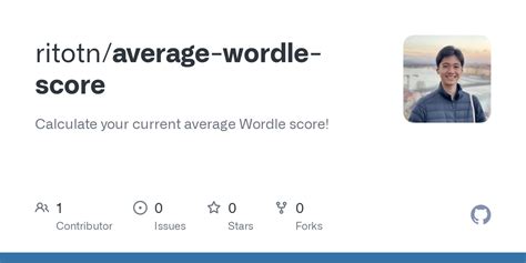 GitHub ritotn/averagewordlescore Calculate your current average
