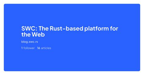 GitHub swc project/swc: Rust based platform for the Web