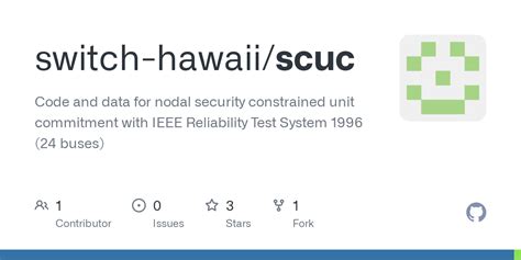 GitHub switchhawaii/scuc Code and data for nodal security