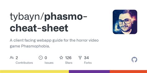 GitHub tybayn/phasmocheatsheet A client facing webapp guide for