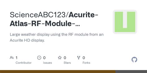 Github acurite.  Source code for parsing RF signals from wireless AcuRite model...
