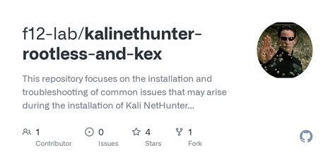 Github kali nethunter rootless. rootless: This repository focuses on the instal...