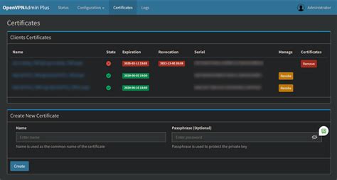 Github openvpn admin. 5.  PiVPN should be installed first and OpenVPN 2.  ...