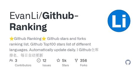 Github star ranking.  Github Top100 stars list of different languages. com Readme MIT li...