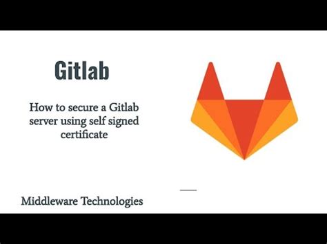 Gitlab self signed certificate. crt and gitlab.  Sep 11, 2024 · The cert...