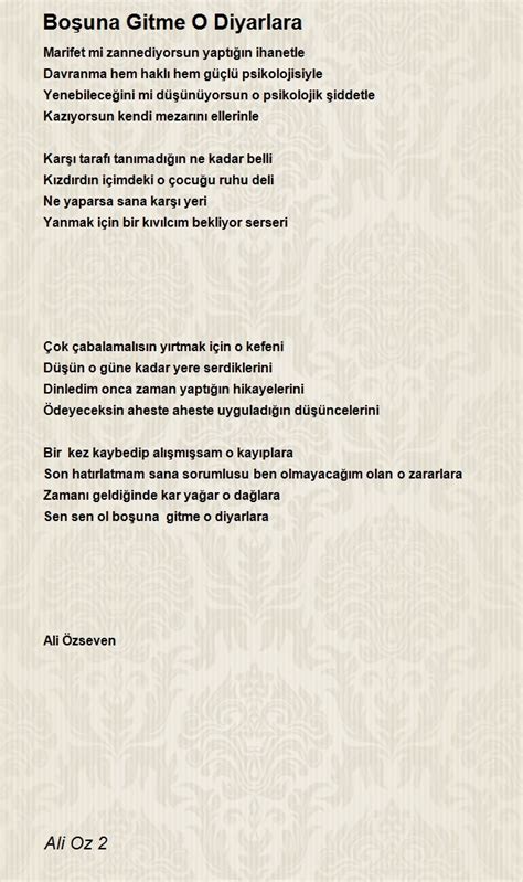 Gitme uzak diyarlara sevgili! Şiiri Mehmet Yaşar Genç. 
