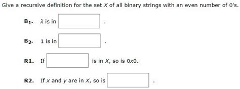 Give a recursive definition for the set of all binary strings containin...