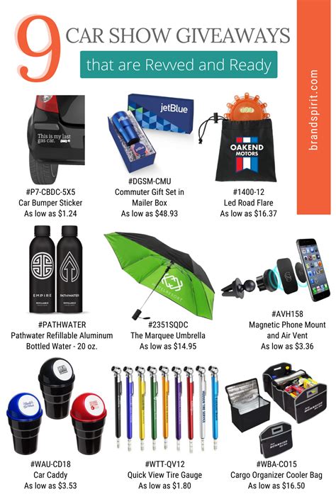 Giveaway ideas. Here are 10 fitness gear and accessories that can be used as great giveaway swag: Branded Yoga Mats:Perfect for promoting wellness and relaxation. Customized Gym Bags: Convenient and practical for carrying workout essentials. Branded Resistance Bands:Great giveaway item for home workouts and fitness on the go. 