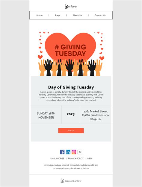 Giving Day Email Template