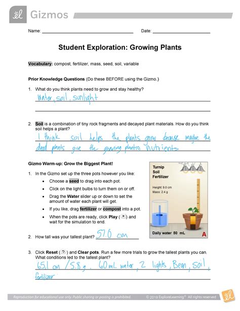 3 gizmo-student-exploration-growing-plants-answer