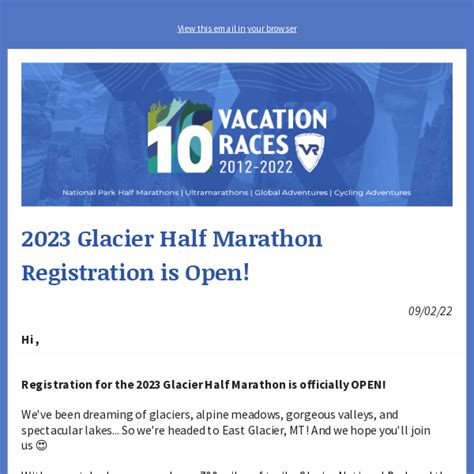 Glacier Half Marathon 2023