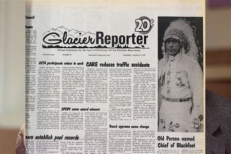 Glacier reporter newspaper.  The paper stood behind that declaration, adva...