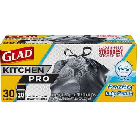 Glad ForceFlex KitchenPro 20 Gallon Trash Bags