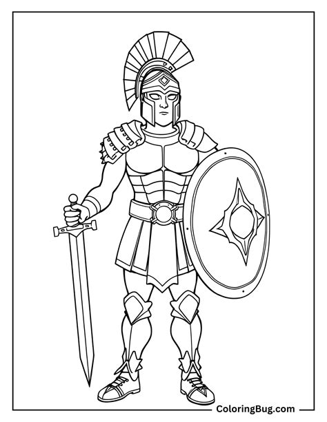 Gladiator Coloring Page