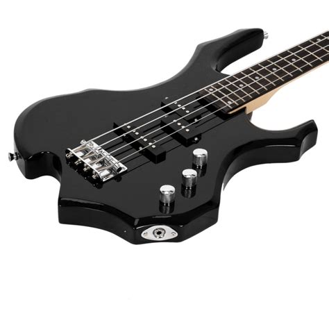Full Size Glarry Burning Fire Electric 4 String Bass Guitar! Featuring great sound and ease of playability, it is an ideal choice for beginners as well as bass musicians. Constructed with a wooden and synthetic body with a stunning finish, enclosed H-H Pickup, it delivers a smooth, generous and bright tone.. 