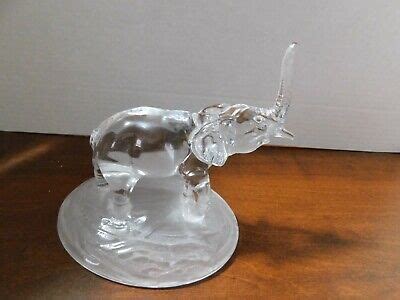 Glass Crystal Elephant Desk Pen Holder eBay