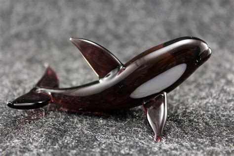 Glass Whale Figurine - Etsy