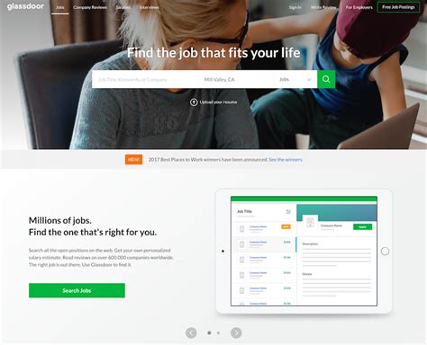 Glassdoor is a job search site that allows potential job seekers t