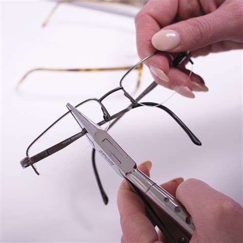 Glasses frame repair. Glasses Repair, Adjustment and Eyewear Protection Plan. We know that accidents happen. When your prescription eyewear breaks or is misaligned, MyEyeDr. is here to help you get back to seeing clearly. With our easy eyeglasses repairs, sunglasses repairs and eyeglasses adjustments, you can be in and out quickly, easily, and with the perfect fit. 