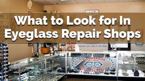 Glasses repair shop. 