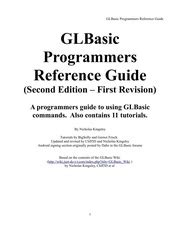 Glbasic Programmers Reference Guide (Second Edition)