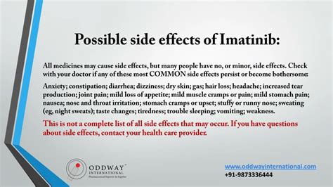 Explore the common side effects of Gleevec, a medication used to treat certain types of cancer, can be useful for making informed decisions.