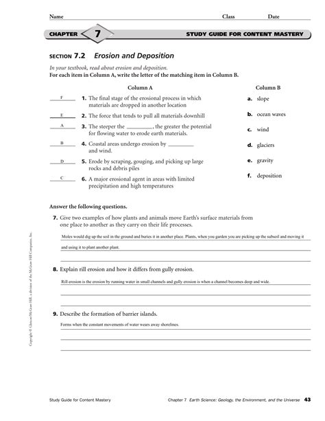 Glencoe Science Worksheets Answers