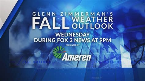 Glenn Zimmerman's Fall Weather Outlook airing during FOX 2 News at 9