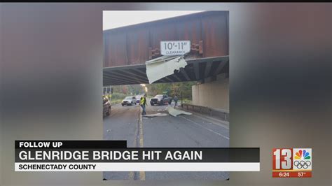 Glenridge Road Bridge struck again, responding officer injured