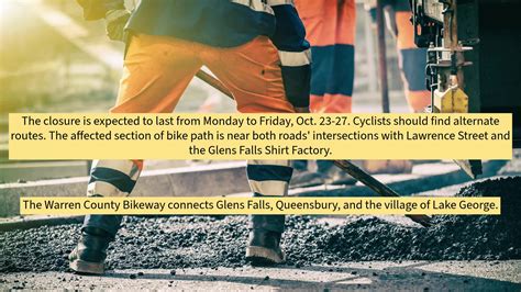 Glens Falls bike path section to close for repairs