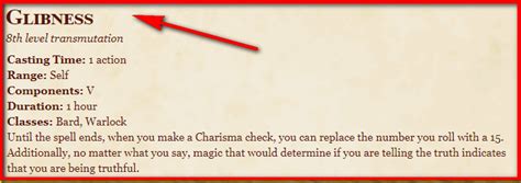 Glibness D&D 5th Edition on Roll20 Compendium
