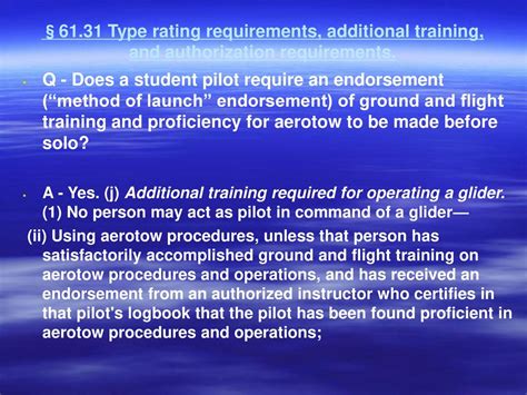 Glider Training Instructor Qualification Requirements