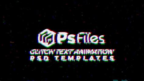 Glitch Text Animation Effect + PSD Template Tutorial YouTube