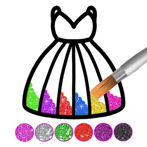 Glitter Dress Coloring and Dra - Apps on Google Play