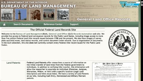In 1789 Congress established the Treasury Department and gave it the responsibility of overseeing the sale of public lands and on April 25, 1812 the General Land Office (GLO) was created within the Treasury Department. Headed by a commissioner, the new bureau was responsible for the survey and sale of public lands.. 