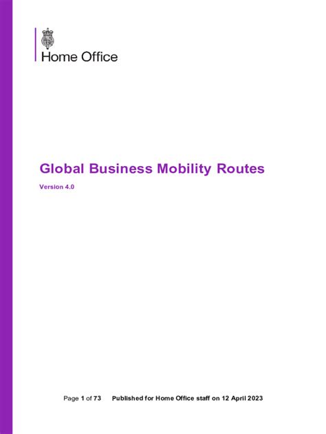 Global Business Mobility routes caseworker guidance