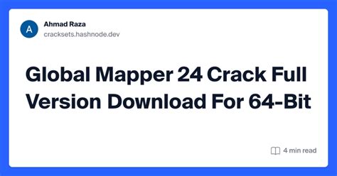 Global Mapper 24 Crack Full Version Download 64 bit