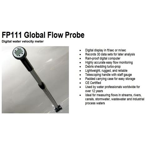 Global Water FP111 Flow Probe (PN# BA1100), Digital Water