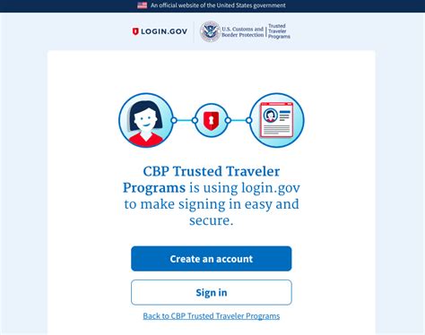 Global entry login. gov account.  Customs and Border Protection (CBP) website where internatio...