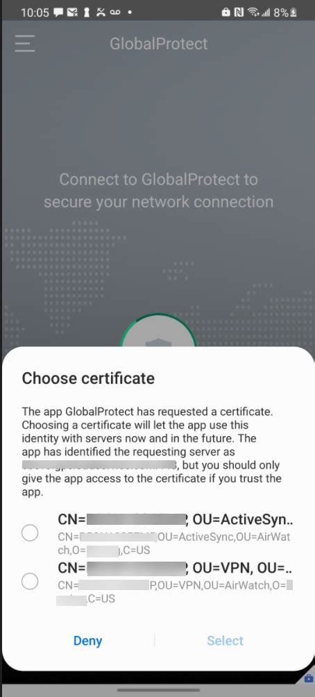 Global protect certificate.  Mar 6, 2026 · The GlobalProtect components require v...