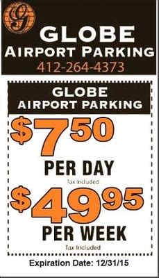 Globe airport parking discount code $4. Parking at Dulles Airport varies on parking duration and lot. Daily parking rates range from $10 - $35. The hourly rate at Terminal Parking is $6 and $25 for 24 hours. Parking Garages 1 & 2 have an hourly rate of $6 and $17 per day. Economy Parking Lot does not have hourly rates and charges $10 per day. Valet parking charges $35 for the first ... 