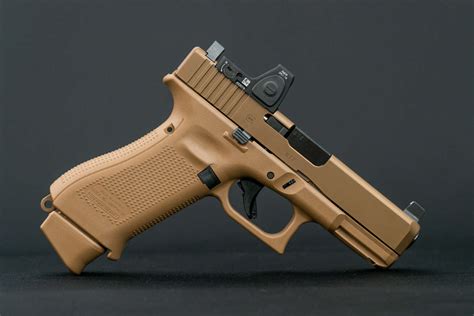 Glock 19 performance upgrades. The first ever Glock "Crossover" pistol, the Glock 19X, combines the best features of two of their most popular and trusted models. The full-size frame and the compact slide join forces to produce the ideal pistol for all conditions and situations. Confidence now comes in coyote with the first-ever factory colored slide. 