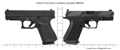 Glock 19 vs mr920. Shadow Systems MR920 and Glock G19. The MR920 became the successor of the MR918, further building upon the Glock 19 core design, while the DR920 did the same for the Glock 17. Today, Shadow Systems has built a name in law enforcement and EDC communities as an accessible and reliable firearms brand. Thanks … 