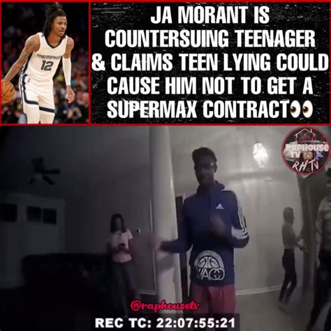 Glock Topickz on Twitter: "Ja Morant is countersuing the teenager …