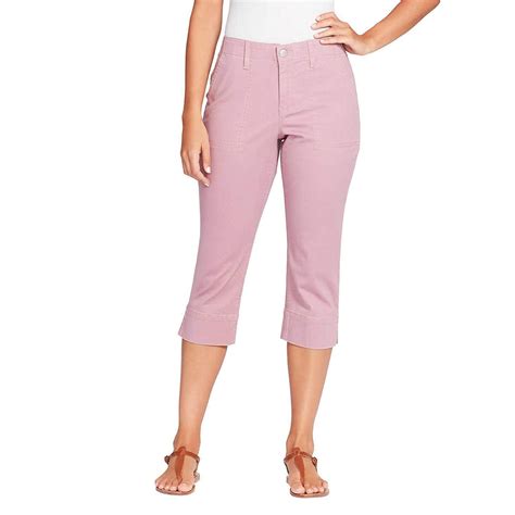 Gloria vanderbilt capri pants. DetailsShipping & ReturnsFit & SizeReviews. These Amanda Capris feature a solid color design on lightweight stretch fabric, five-pocket styling, a 2 rivet hem detail, and pull-on styling. The inseam measures approximately 23 in. Fabrication 98% cotton, 2% spandex. Web ID: P000714897. 