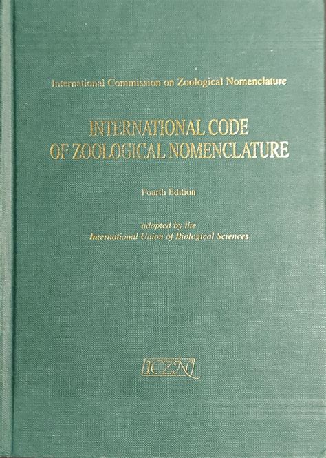 Glossary International Code of Zoological Nomenclature