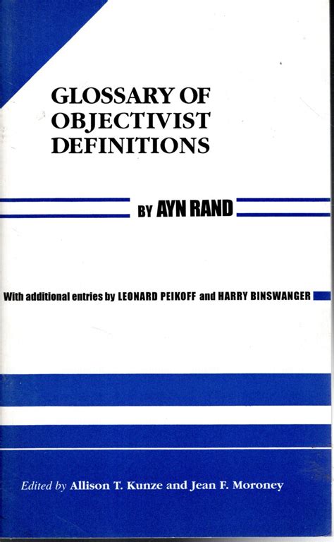 Glossary of Objectivist Definitions