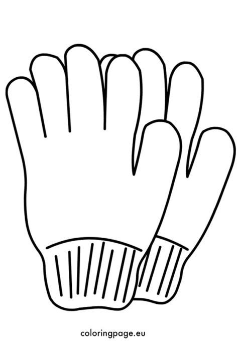 Gloves Coloring Shee